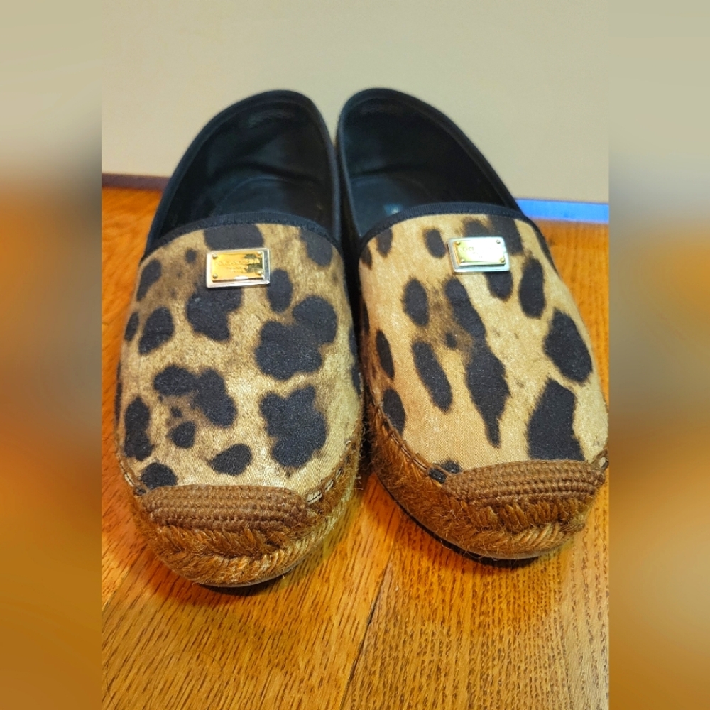 Dolce and Gabbana leopard print espadrills